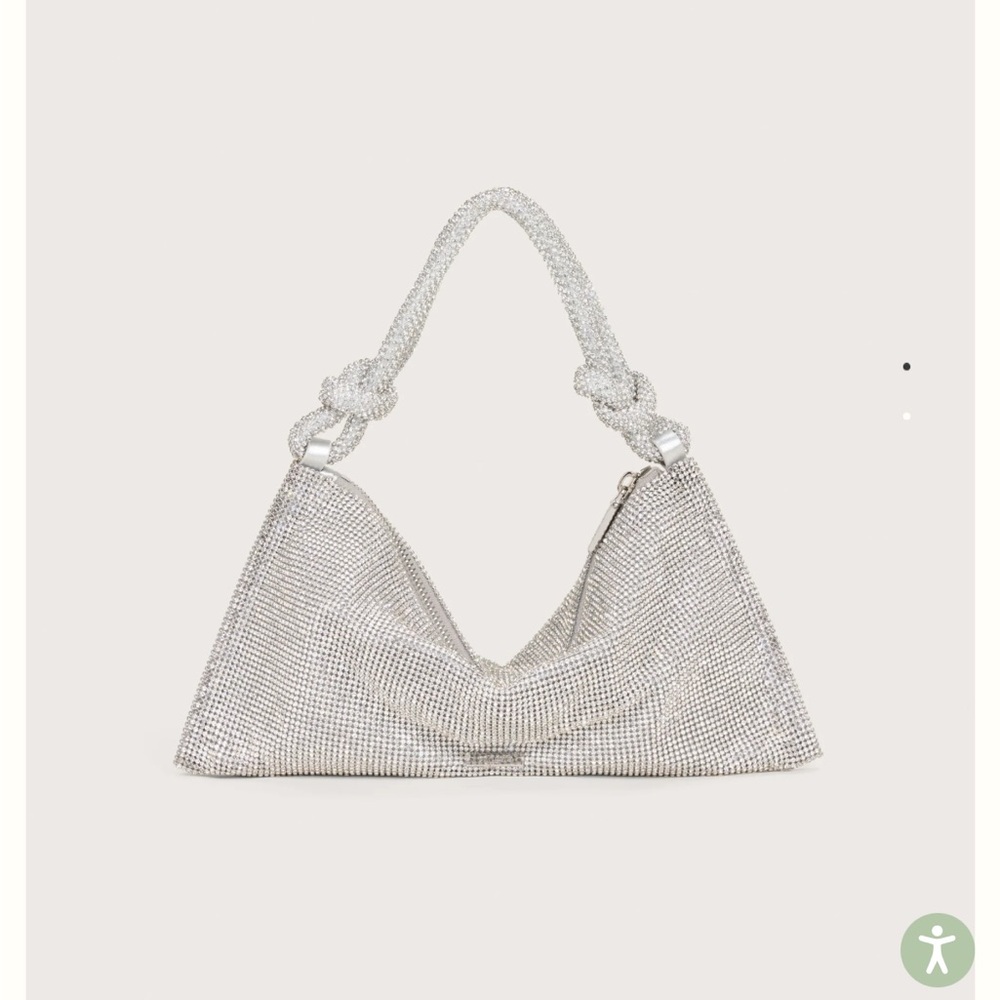 Cult Gaia Hera Metallic Silver Shoulder Bag